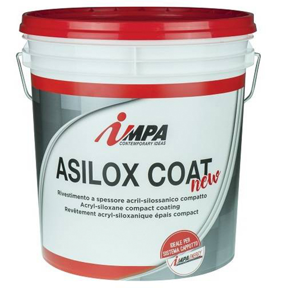 Impa Asilox coat new 1,2 bianco rivestimento a spessore acrilsilossanico rustico