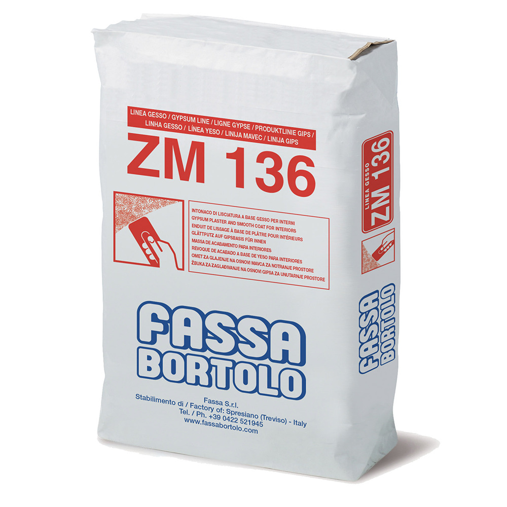 Fassa ZM 136 - 25kg - intonaco e lisciatura a base di gesso per interni