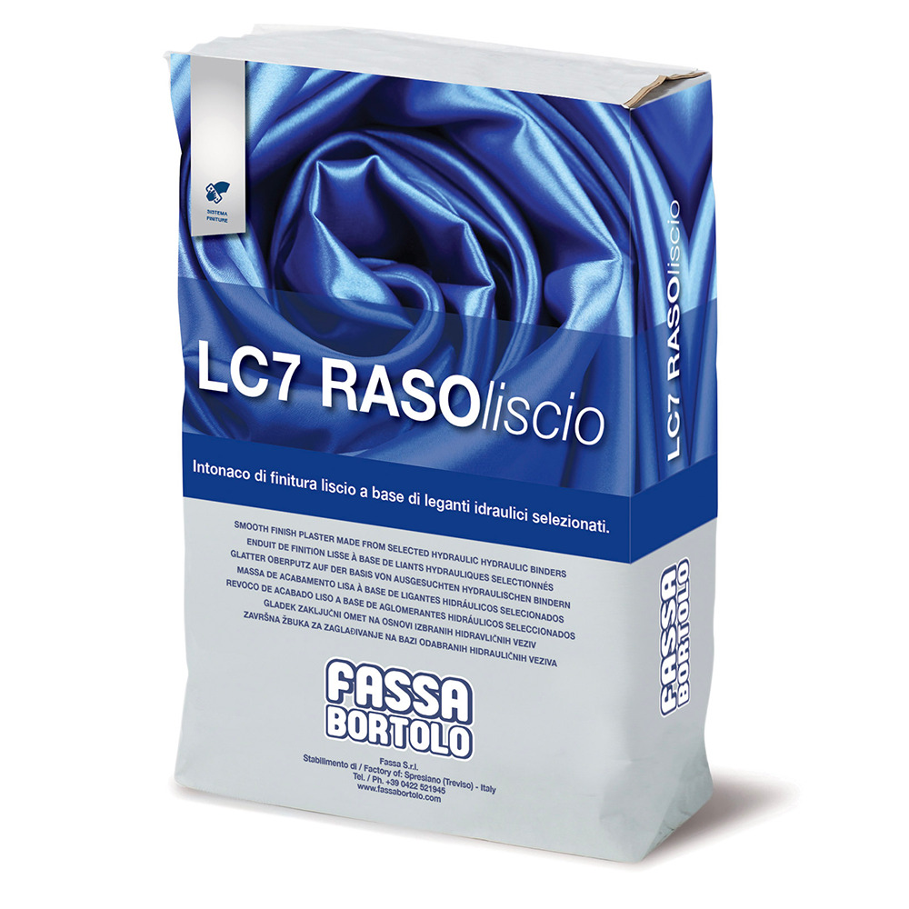 Fassa LC7 rasoliscio da 20 kg intonaco di finitura liscio a base di leganti idraulici selezionati