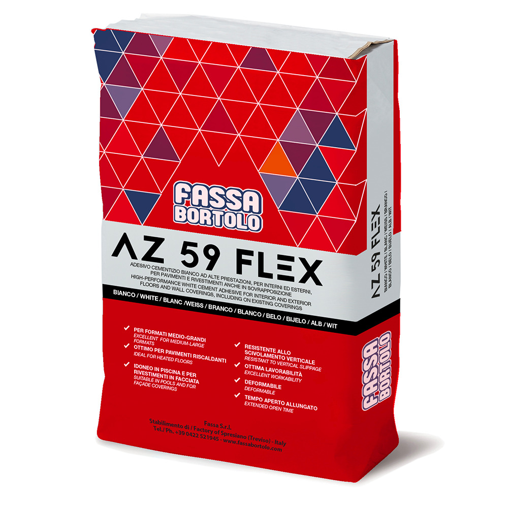 Fassa AZ 59 FLEX grigio 25kg adesivo monocomponente a buona elasticità