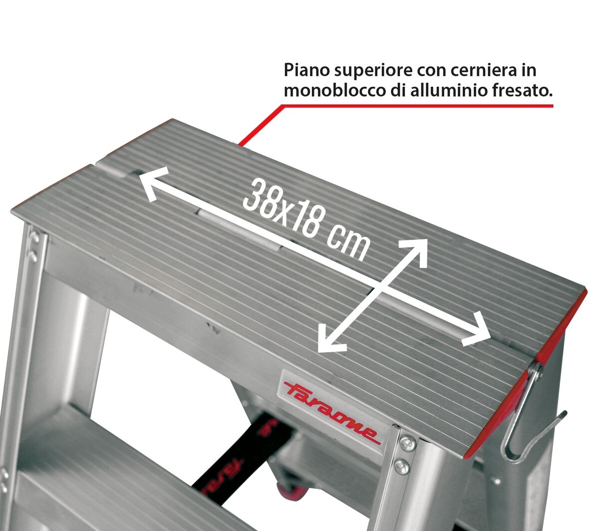 Faraone  ND scala a forbice in alluminio a doppia salita