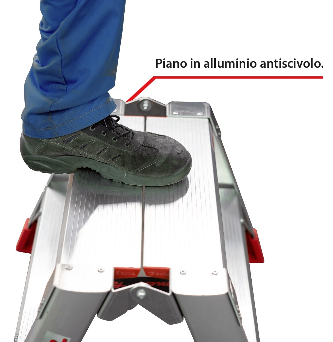 Faraone  NDL sgabello professionale in alluminio a doppia salita