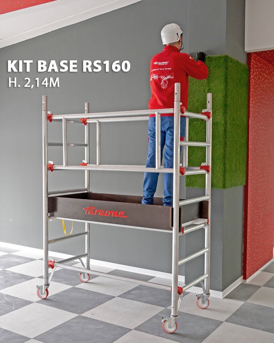 Faraone  RAPIDO SUPER RS160 trabattello in alluminio con dimensioni di base 75x160 cm