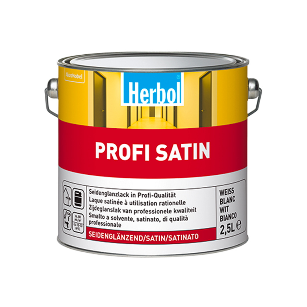 Herbol Profi satin bianco - Smalto satinato a base di resine alchidiche ad alto solido