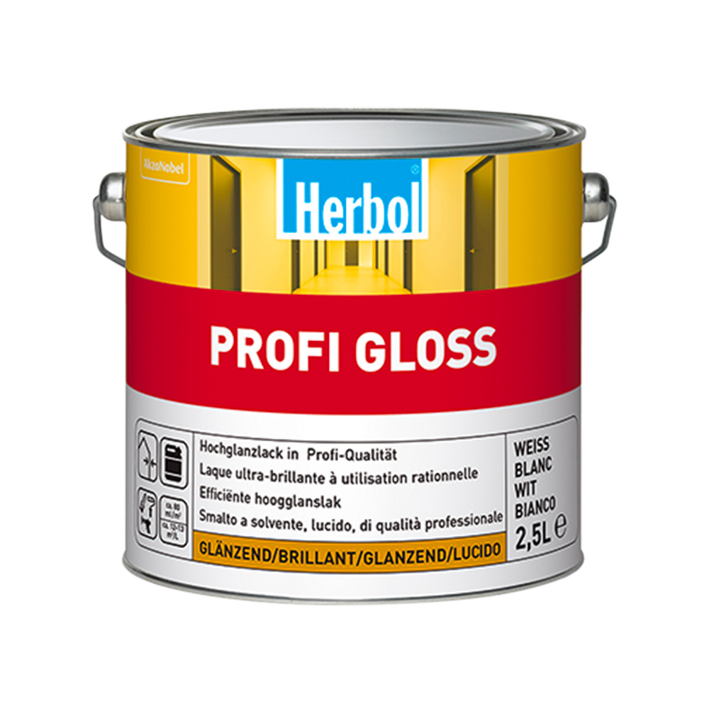 Herbol Profi gloss bianco -Smalto lucido a base di resine alchidiche ad alto solido