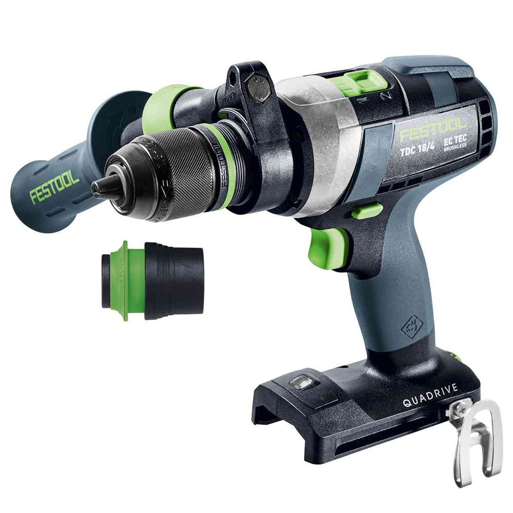 Festool trapano avvitatore a batteria QUADRIVE TDC 18/4 I-Basic - 575601 - (CARICABATTERIE E batteria NON INCLUSI)