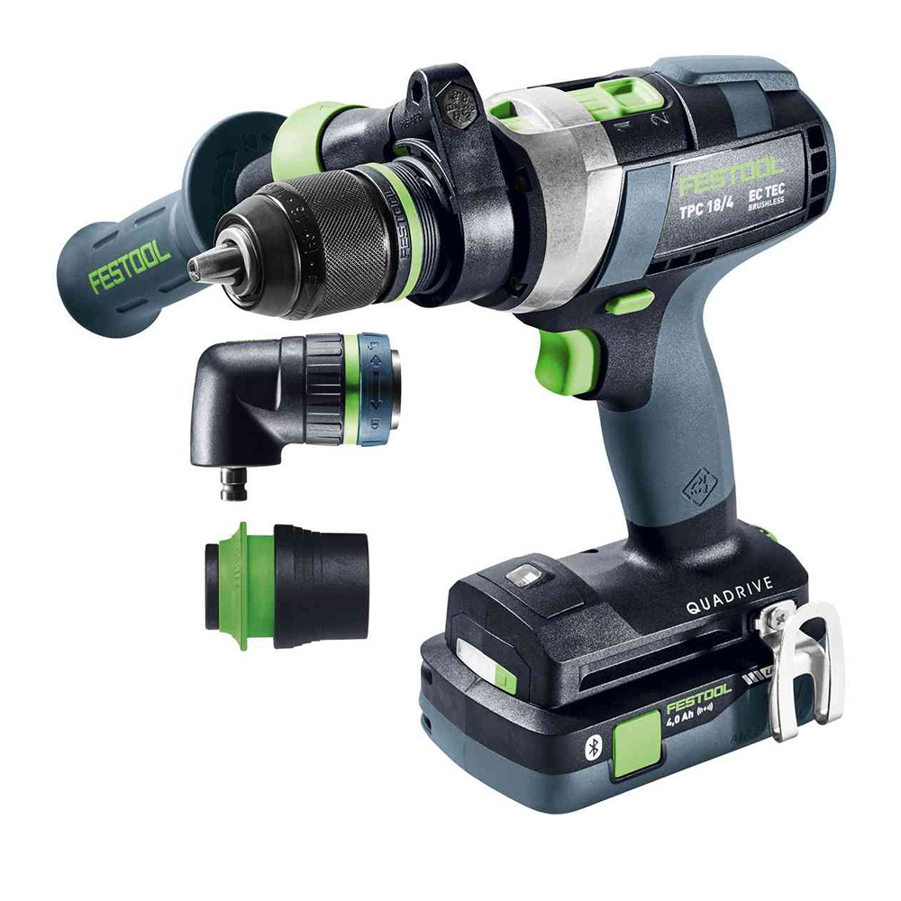 Festool trapano avvitatore con percussione a batteria QUADRIVE TPC 18/4 5,0/4,0 I-set - 577621