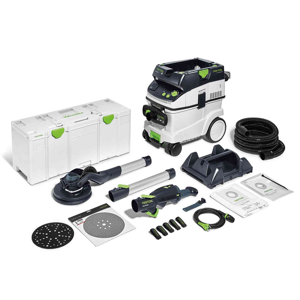 Festool set con levigatrice a stelo e aspiratore PLANEX LHS 2 225/CTL 36-set - 576696