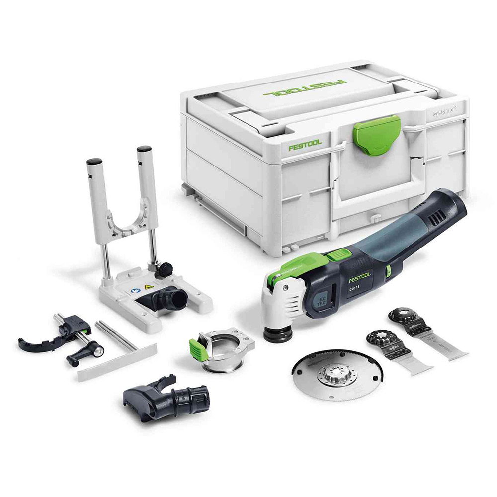 Festool utensile multifunzione a batteria VECTURO OSC 18 E-Basic-set - (BATTERIE E CARICAbatteria NON INCLUSI) 576592