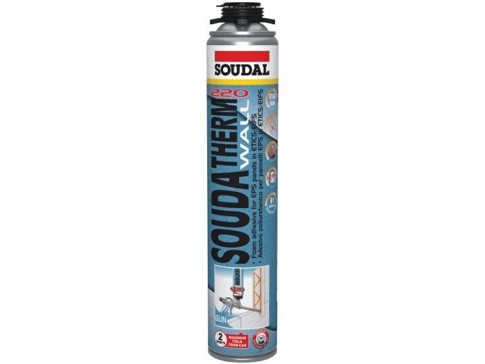 Soudal  Soudatherm Wall 750 ml - Adesivo poliuretanico in schiuma monocomponente