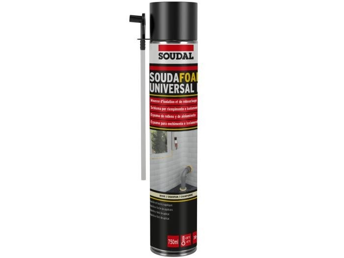 Soudal Soudafoam Universal M 750 ml - Schiuma poliuretanica manuale ad elevato potere isolante