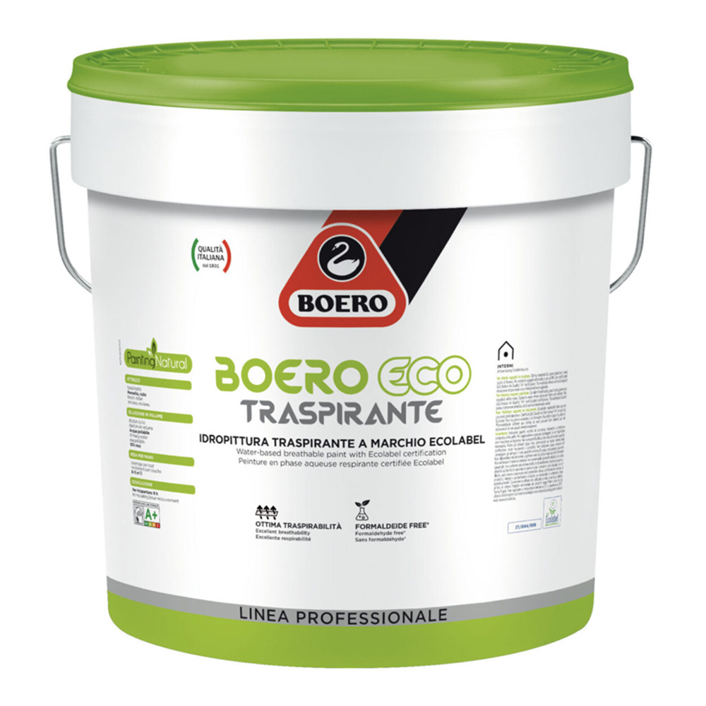 Boero Eco traspirante bianco pittura traspirante Ecolabel con ottima traspirabilità