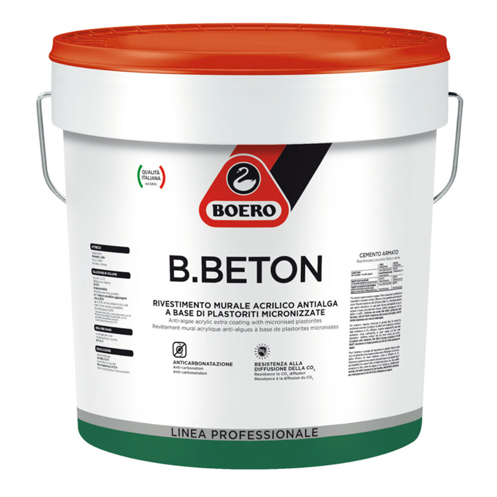 Boero B.Beton bianco pittura acrilica anticarbonatazione per cemento armato