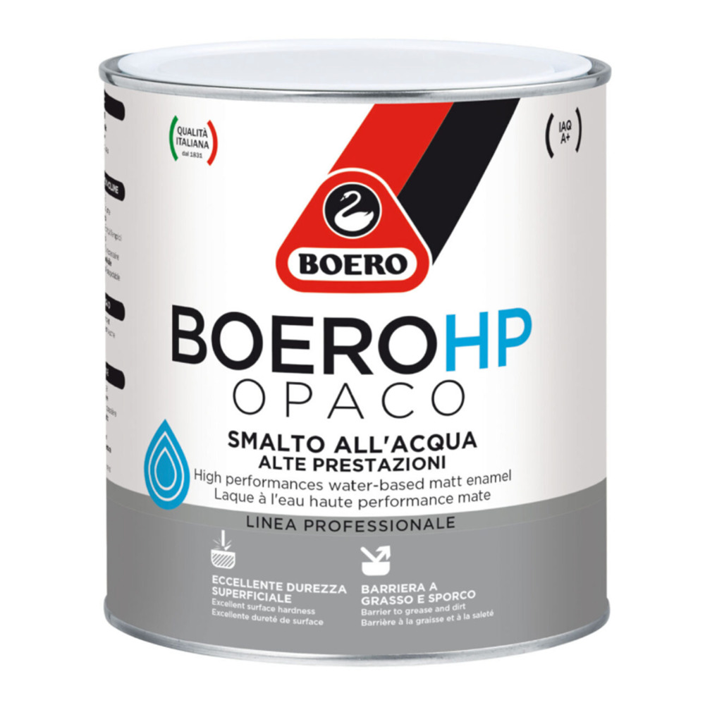 Boero HP opaco bianco smalto all'acqua ad elevate prestazioni