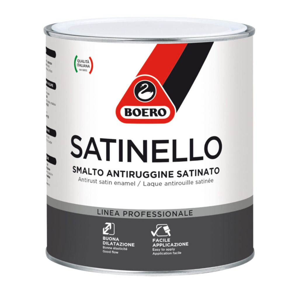 Boero Satinello bianco smalto a solvente per ferro e legno