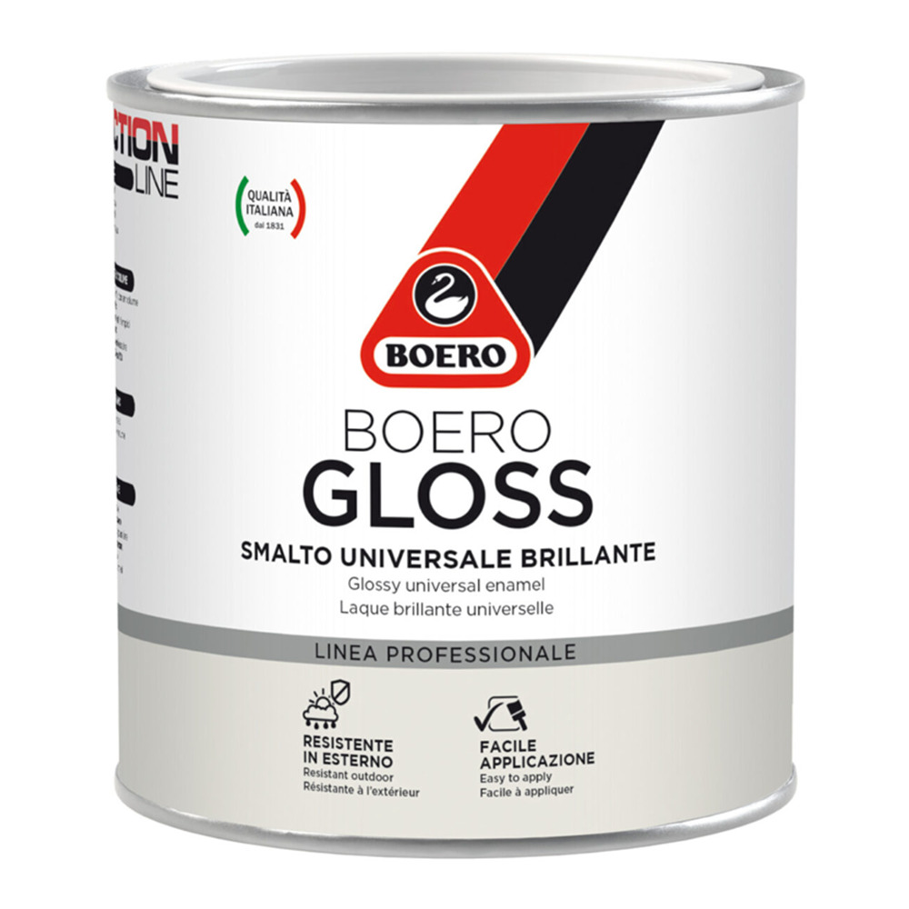 Boero Gloss bianco smalto universale brillante, anticorrosivo a base di resine alchidiche