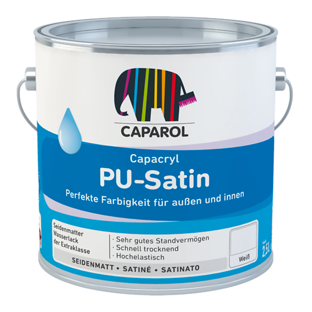 Caparol Capacryl - Pu-satin bianco smalto satinato all'acqua