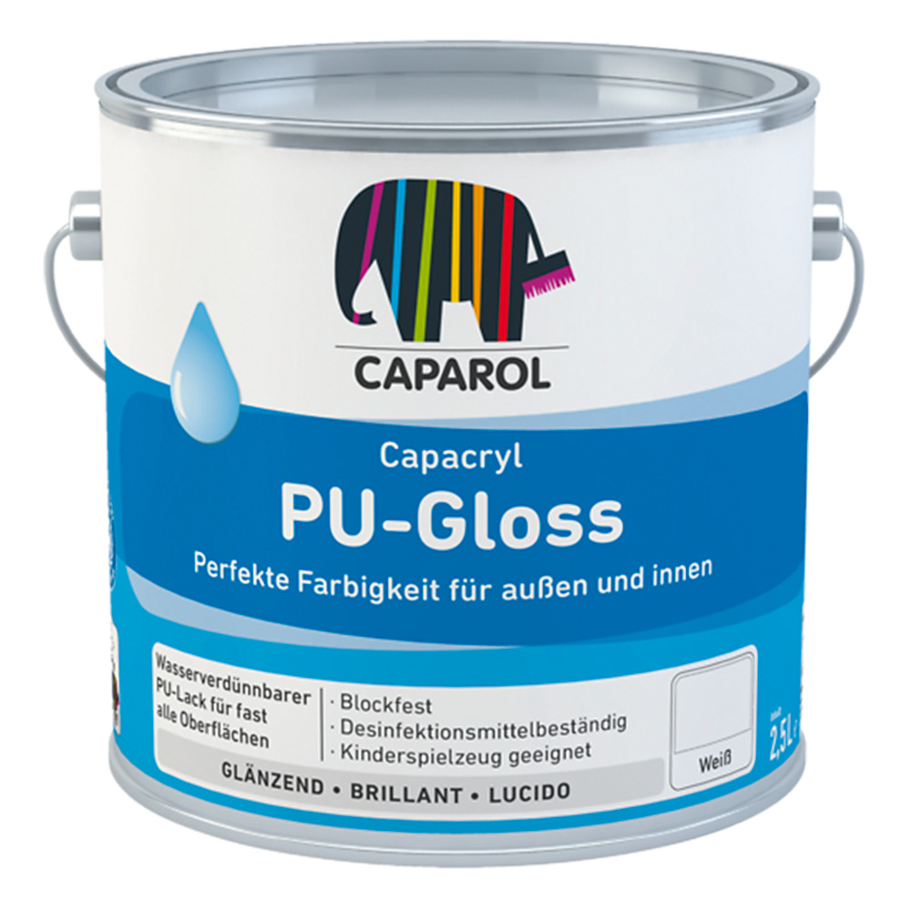 Caparol Capacryl pu-gloss bianco smalto all'acqua lucido