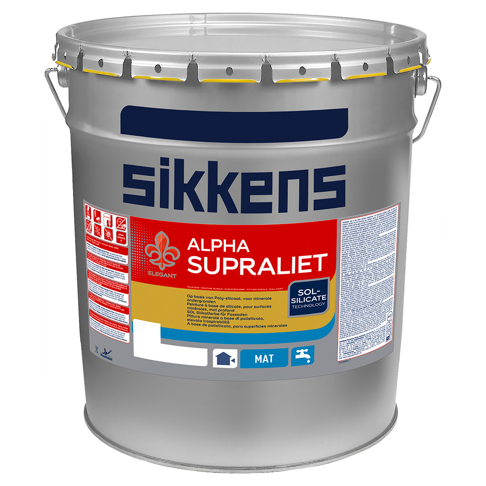 Sikkens Alpha supraliet bianco pittura minerale a base di polisilicato per esterni