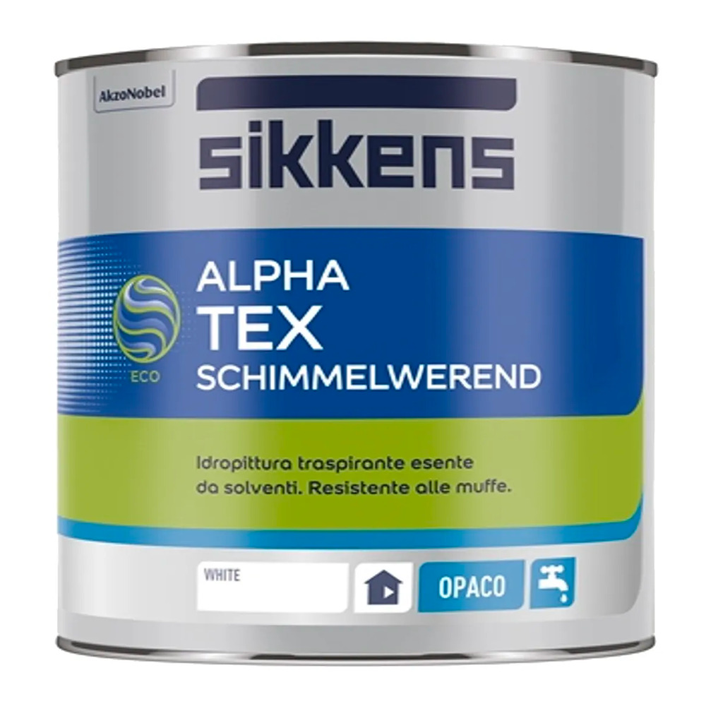 Sikkens Alpha Tex Schimmelwerend Sf Bianco idropittura Traspirante Antimuffa