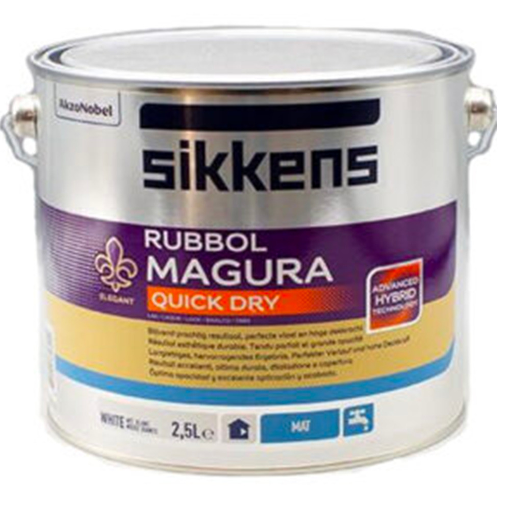 Sikkens Rubbol magura quick dry bianco smalto all'acqua opaco a rapida essiccazione