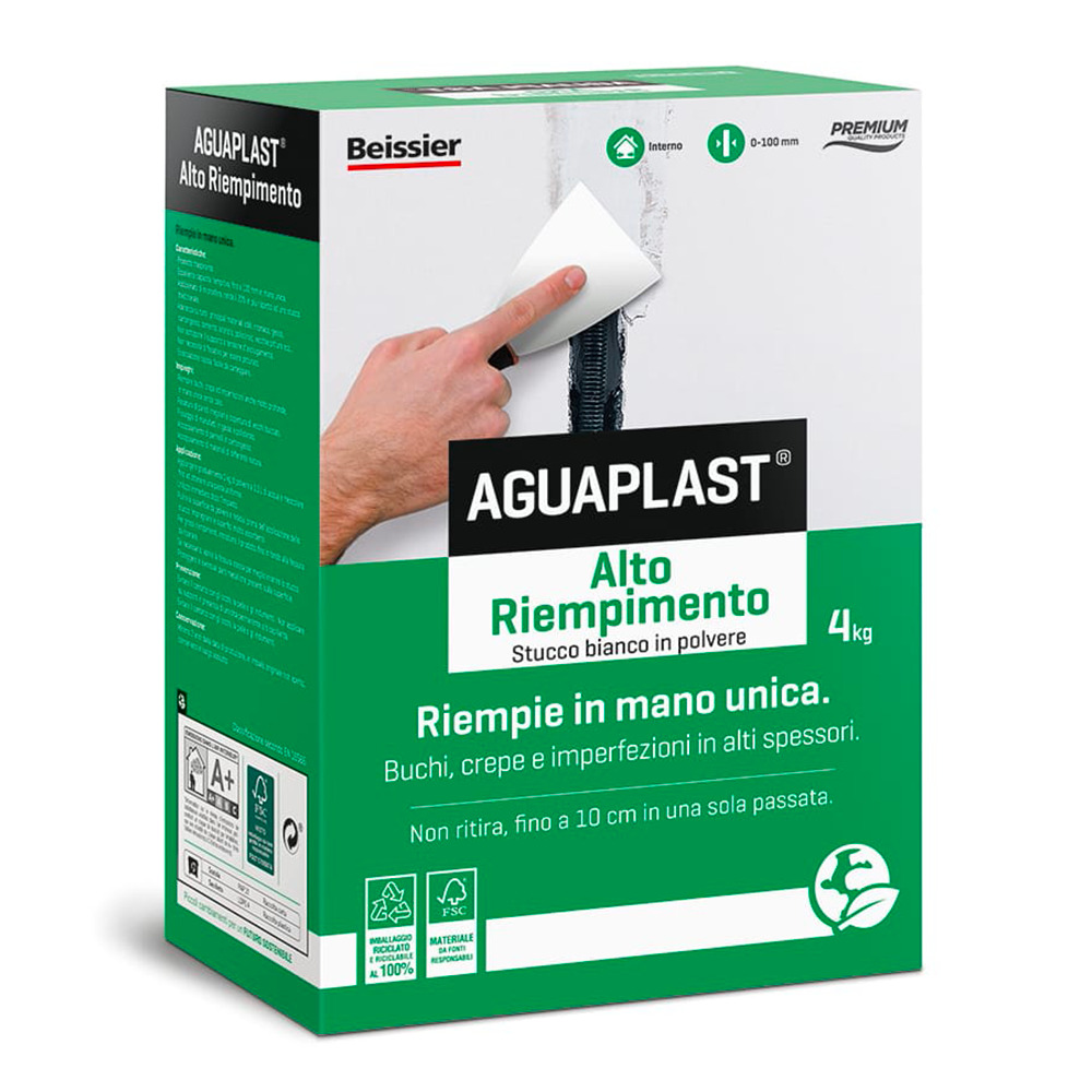 Aguaplast stucco in polvere alto riempimento