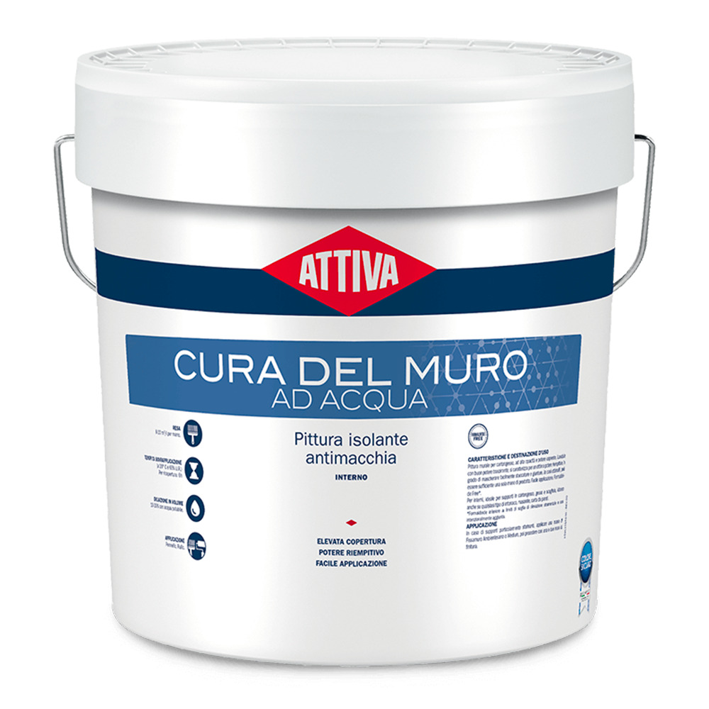 Attiva Cura del Muro bianco pittura isolante antimacchia