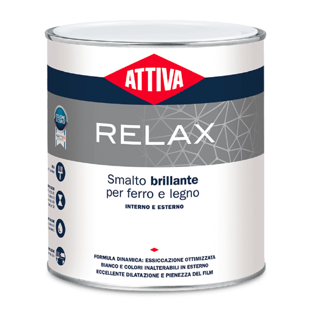 Attiva Relax bianco smalto brillante alchidico alto solido