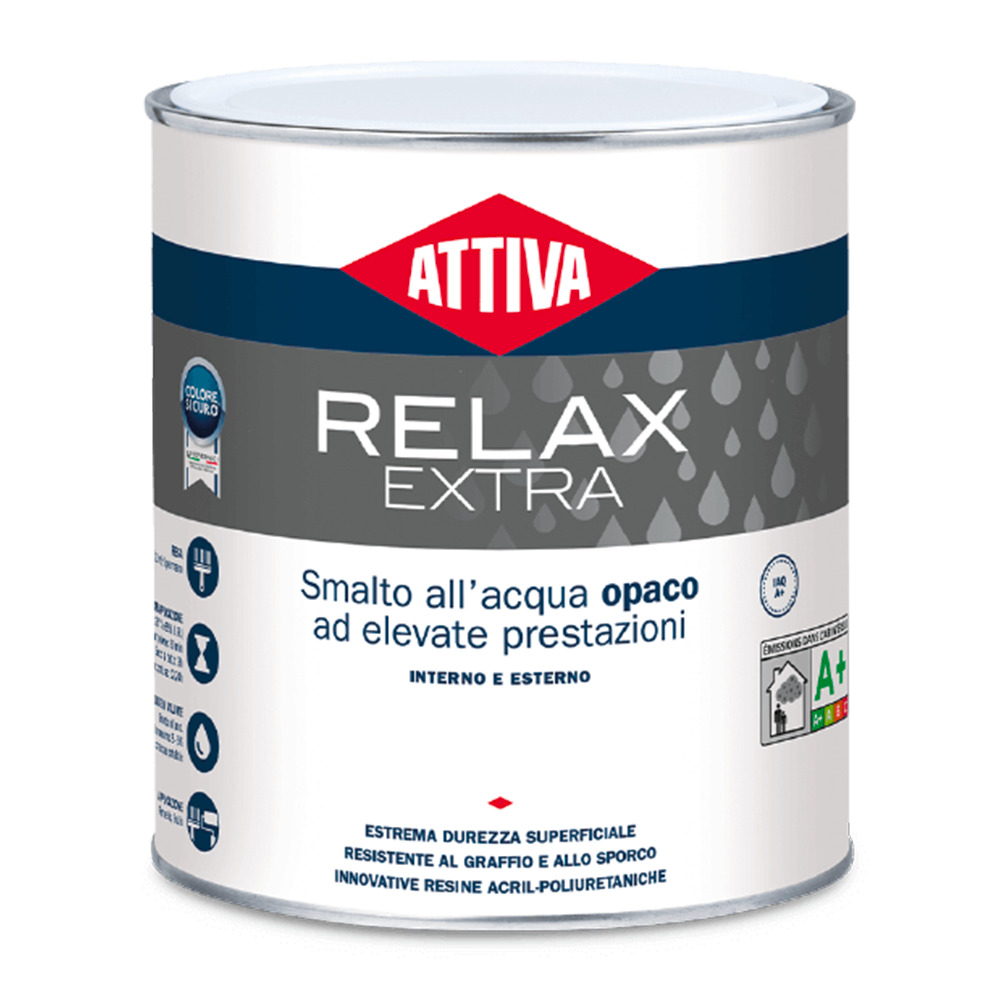 Attiva Relax extra opaco bianco smalto all’acqua opaco ad elevate prestazioni