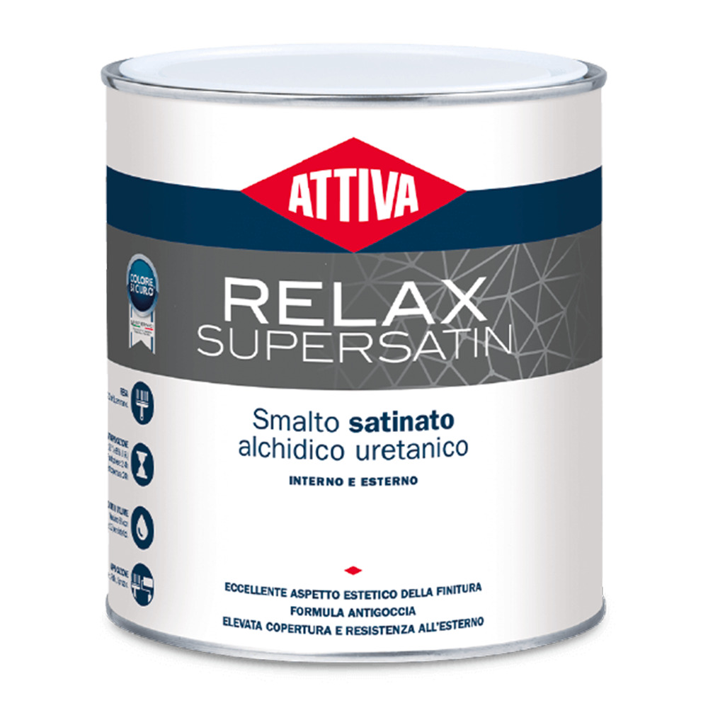 Attiva Relax Supersatin bianco smalto satinato alchido uretanico