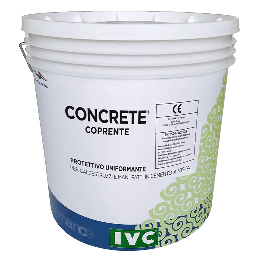 Ivc Concrete coprente bianco protettivo uniformante sempicoprente per calcestruzzi e manuffati in cemento a vista