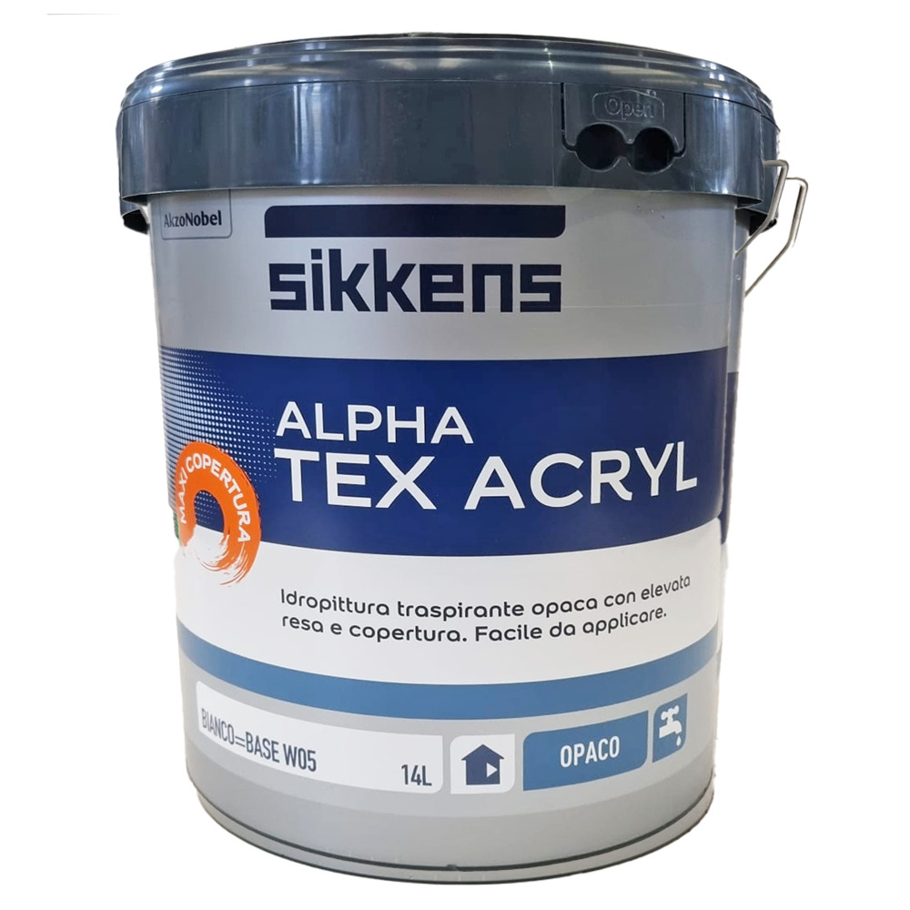 Sikkens Alpha Tex Acryl Bianco idropittura Traspirante