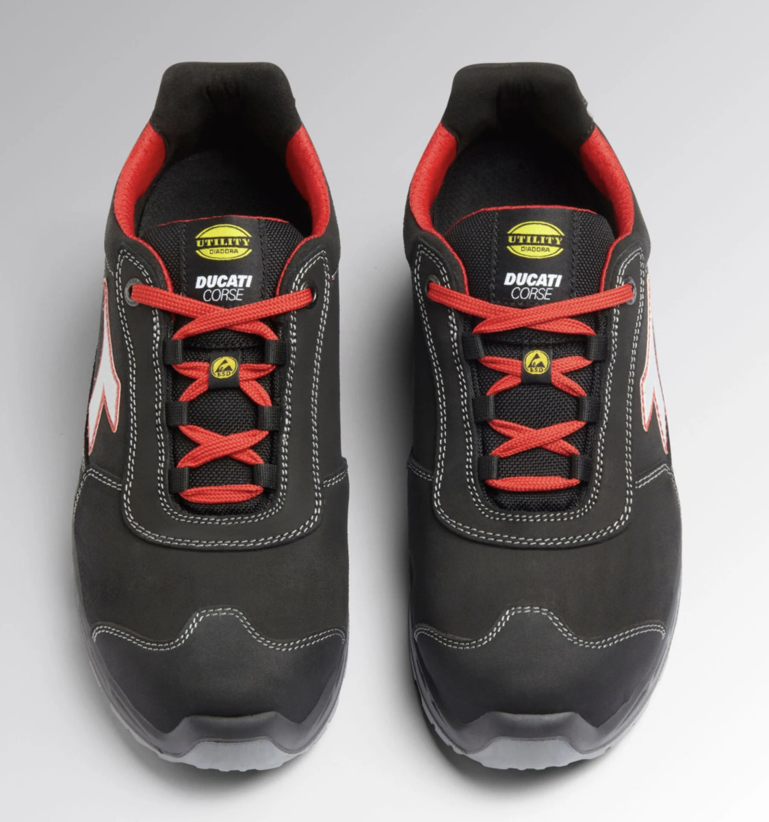 Diadora SHARK ENGINE LOW S3S FO SR ESD - Colore: NERO/ROSSO