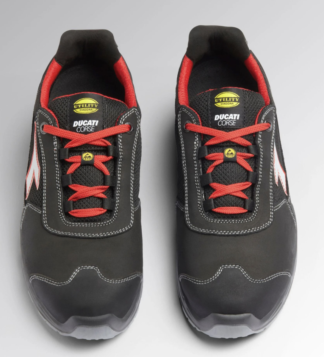 Diadora SHARK ENGINE LOW S1PS FO SR ESD - Colore: NERO/ROSSO