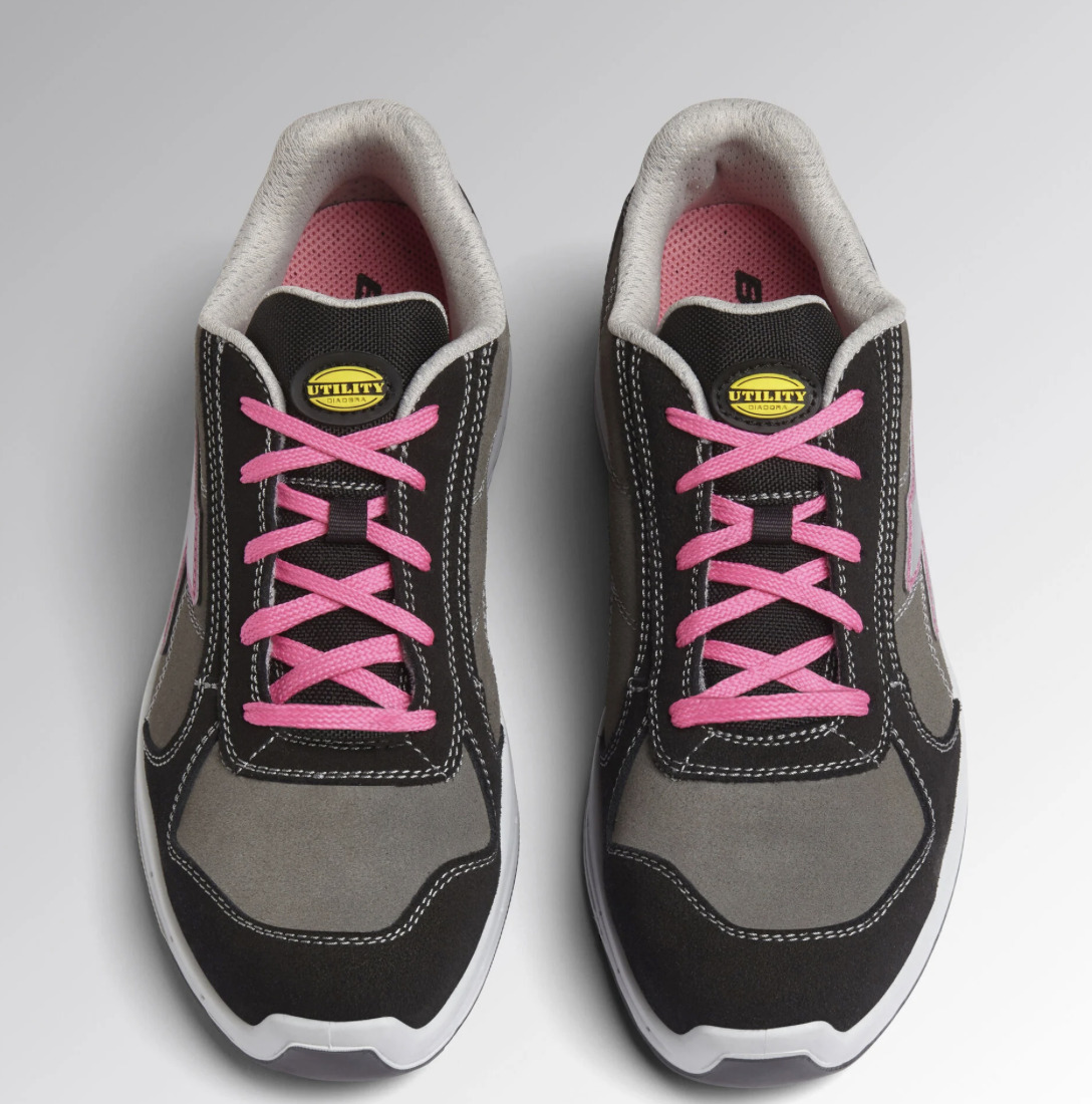 Diadora RUN NET AIRBOX LOW S3 SRC - Colore: SMOKED PEARL/SILVER/SHOCKING PINK