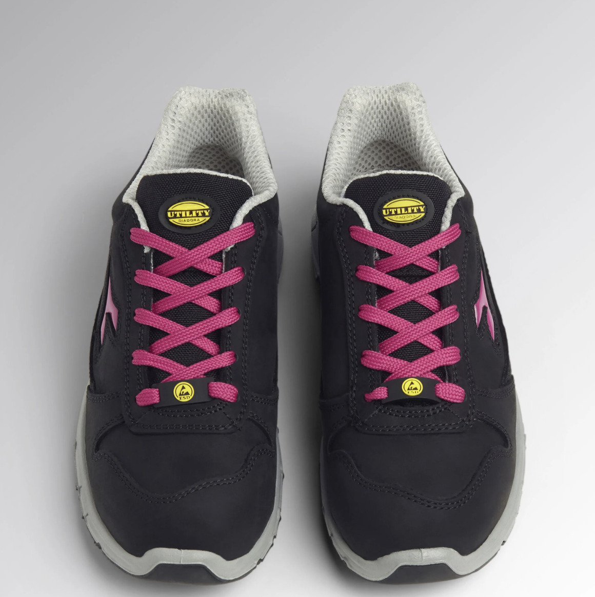 Diadora RUN LOW S3 SRC ESD - Colore: NERO/ROSSO FUCSIA