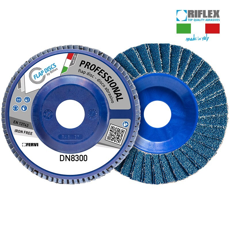 Fervi Disco lamellare Professional Dual Flop (zirconio/nylon) DN8300-Z - T27 - Confezione 10 dischi