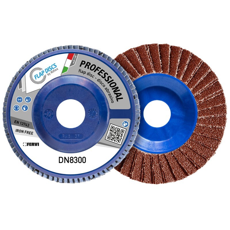 Fervi Disco lamellare Professional Dual Flop (corindone/nylon) DN8300-A - T27 - Confezione 10 dischi