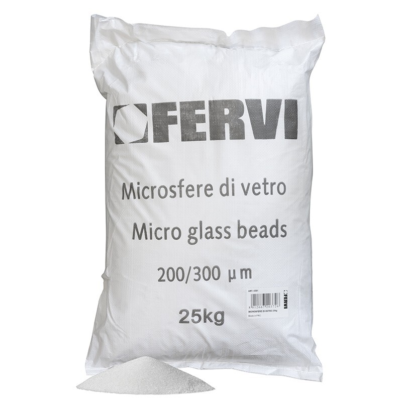 Fervi Micosfere di vetro per sabbiatrici - Grana 50 ÷ 70 (0,3 ÷ 0,2 mm) - Art. 0581 - 2ì5kg