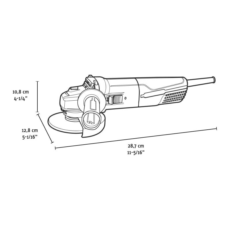 Fervi Smerigliatrice angolare 115mm 720W - Art. FFAG07203A-115K