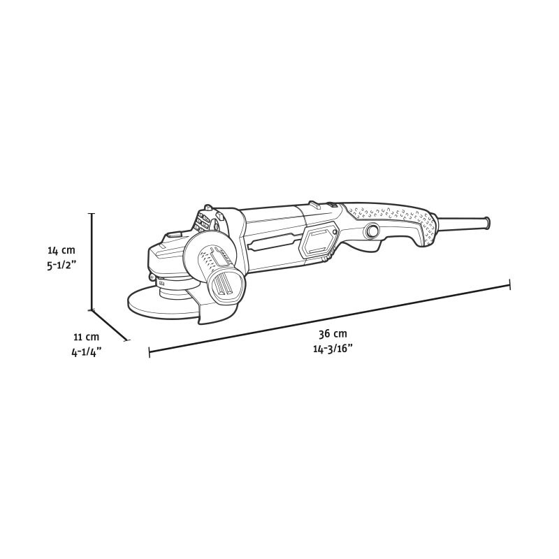 Fervi Smerigliatrice angolare 125 mm - 1200w - Art. FFAG12003V-125K