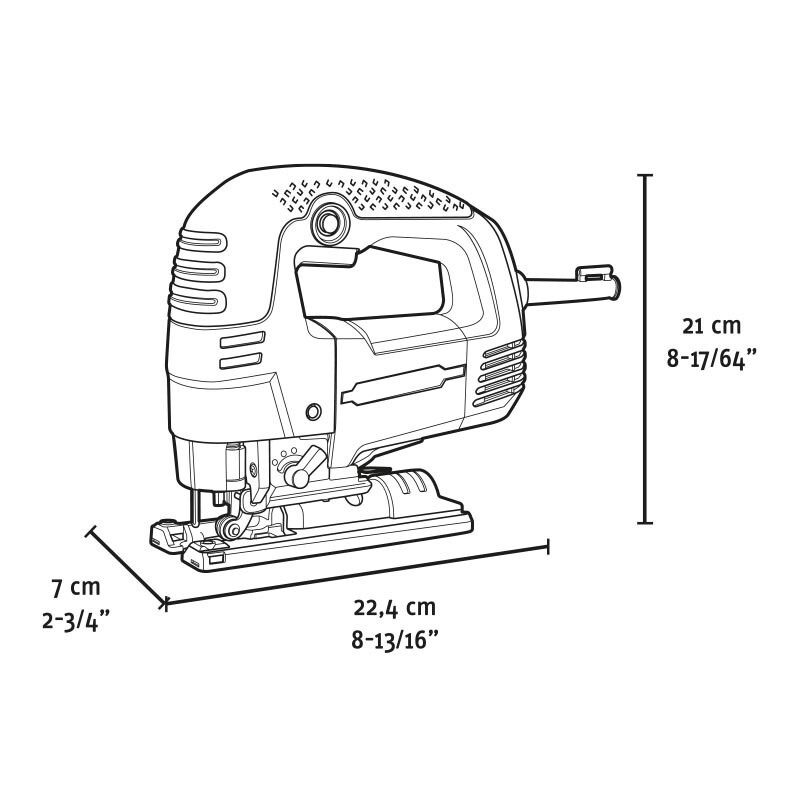 Fervi Seghetto alternativo 710W - Art. FFJS07103A-K