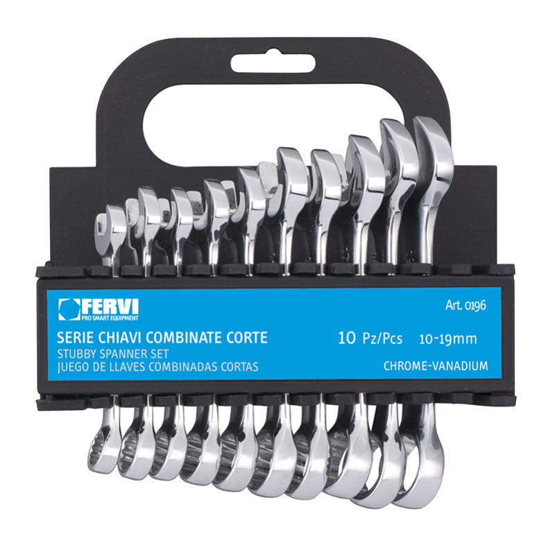 Fervi Serie chiavi combinate corte cromate e lucidate a specchio - Art. 0196