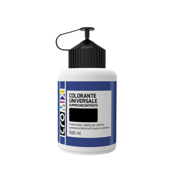 Cromix Colorante universale professionale per idropitture - 0,5 lt - COLORANTE: NERO