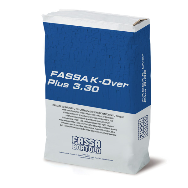 Fassa K-Over plus 3.30 - 25kg rasante ed intonaco di compensazione fibrorinforzato bianco