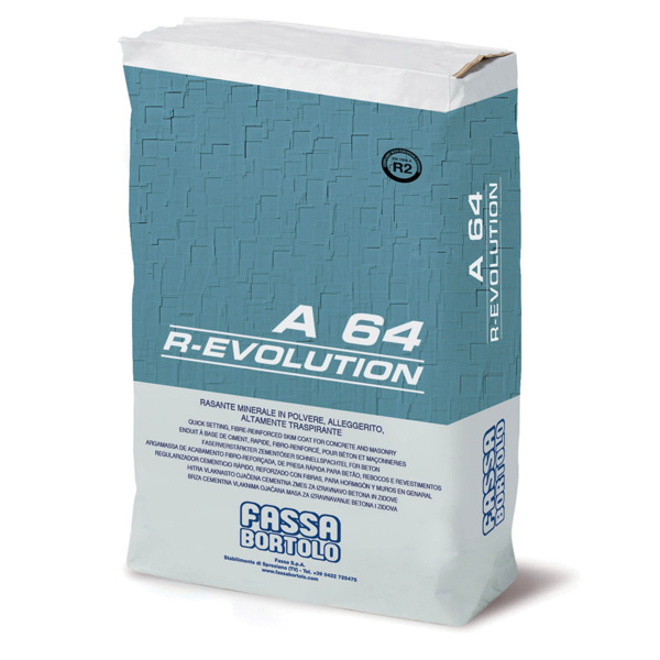 Fassa A64 R-Evolution 25 kg rasante minerale fibrorinforzato idrofugato