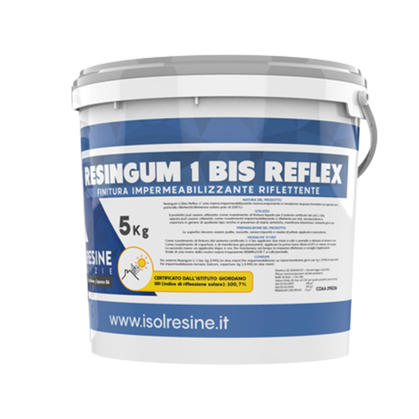 Isolresine Resingum 1 Bis Reflex - Resina impermeabilizzante termoriflettente - Formato in kg: 5 kg