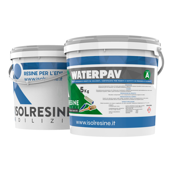 Isolresine Waterpav samlto epossidico esente da solventi - Formato in kg: 6,25 kg, Tinte Waterpav: bianco