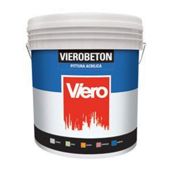  Viero Vierobeton opaco bianco pittura acrilica opaca anticarbonatazione per la protezione del calcestruzzo - Formato in litri: 14 lt