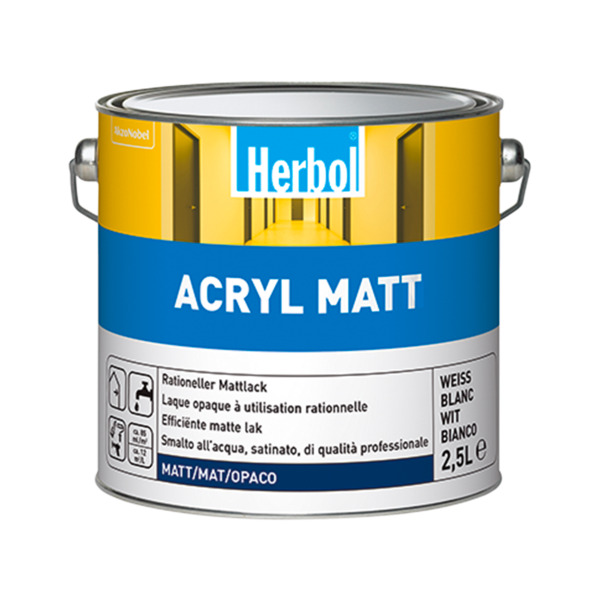 Herbol Acryl-Matt bianco - Smalto opaco a base di resine acriliche